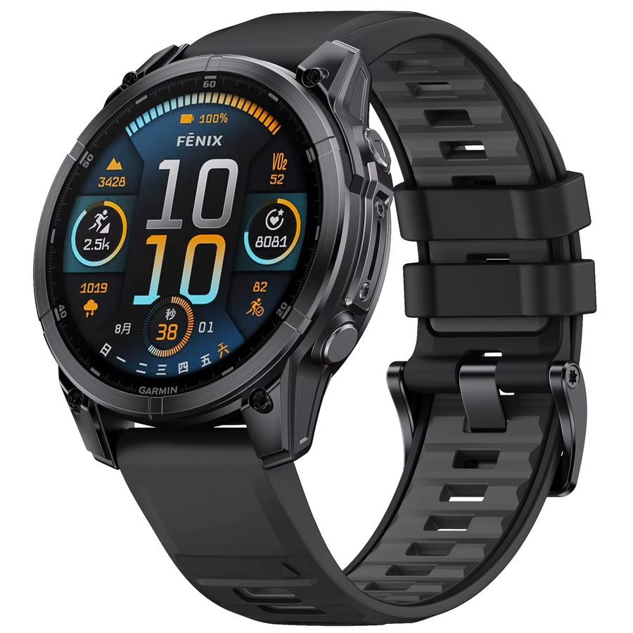 Runcool Uhrenarmband Silikon, Schwarz, Unisex - Bild 2