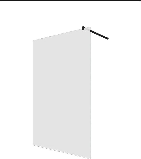Glaszentrum Hagen Walk-in Duschabtrennung aus Glas, satiniert, Schwarz, B: 158 cm, H: 200 cm - Bild 1