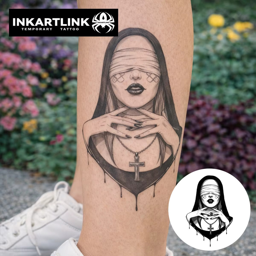 INKARTLINK Dark Gothic Juice Tattoo Patch, Unisex, wasserfest - Bild 2