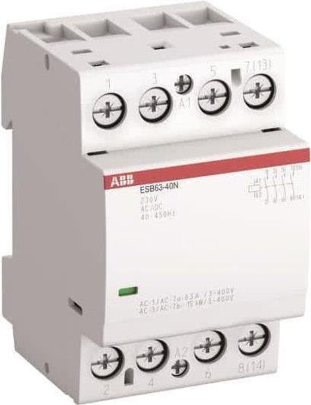 ABB ESB63-40N-06 Installationsschütz mit 4 Schließern, 220 V / 400 V, Weiß - Bild 2