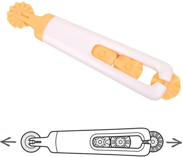 LChome Rollenschneider aus Kunststoff für Teig, Kekse und Kuchen, weiß, Breite: 15,7 cm, Höhe: 3,4 cm, Tiefe: 1,0 cm - Bild 1