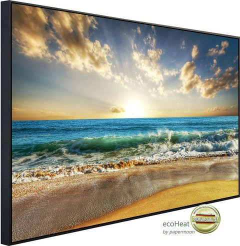 papermoon EcoHeat Infrarotheizung Sonnenuntergangsstrand Thailand mit Matt-Effekt in Bunt, App-Steuerung und Überhitzungsschutz - Bild 1