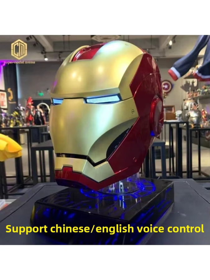 Hot Toys Marvel Iron Man MK5 Helm, 1:1 Tragbare Cosplay-Maske, mit Jarvis Sprachsteuerung, LED-Licht, Elektrisches Öffnen und Schließen - Bild 5