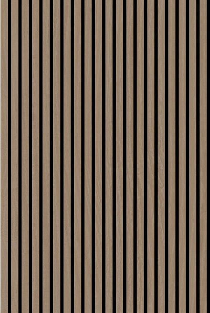 Jangal Wandpaneel aus MDF mit Solid Walnut Furnier in Braun, B: 120,6 cm, H: 80 cm, T: 2,2 cm - Bild 1