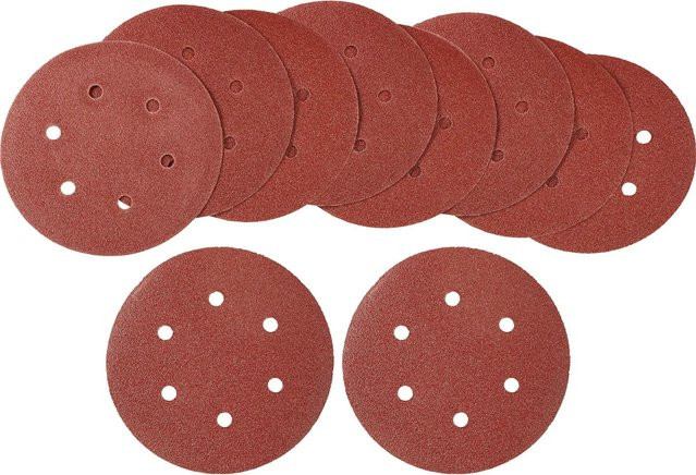 LUX-TOOLS Schleifauflagen für Exzenterschleifer, 10 Stück, Ø 150 mm, K80, für Holz und Metall - Bild 1