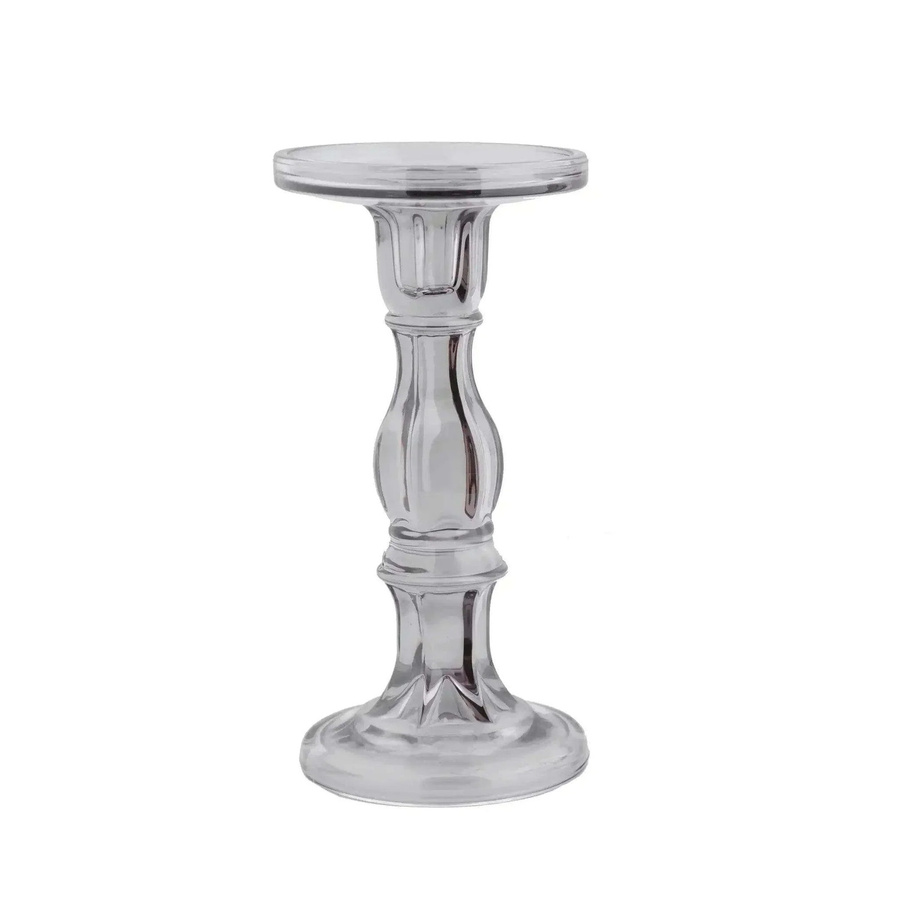 House of Nature Kerzenhalter Laval aus Glas in Grau, Höhe: 23 cm - Bild 1