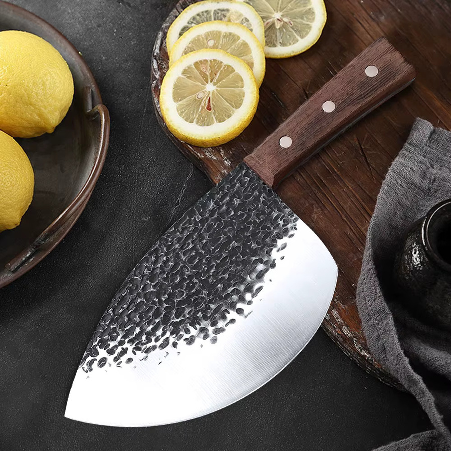 InLeung Fischfiletmesser aus Edelstahl mit handgeschmiedeter Klinge und Holzgriff in Silber - Bild 5