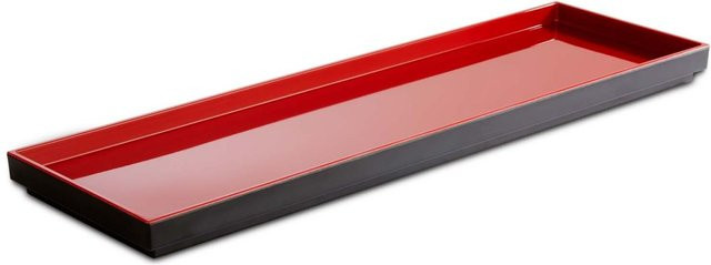APS GN 1/3 Tablett ASIA PLUS aus Melamin, schwarz/rot, rechteckig, B/H/T: 16,2 x 53 x 3 cm - Bild 1