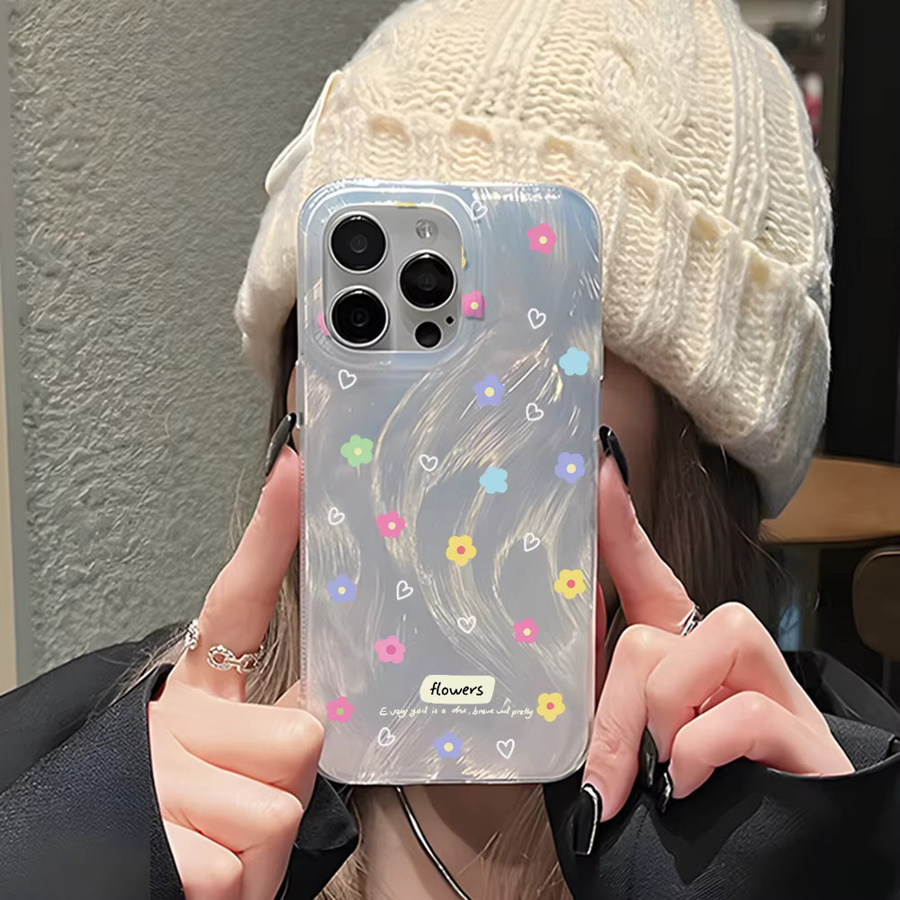 Luxus Blumen Handyhülle für Apple iPhone 15 14 13 12 11 Pro Max Plus und iPhone 17 Pro Max Air mit hartem IMD-Schutz und floralem Design - Bild 5