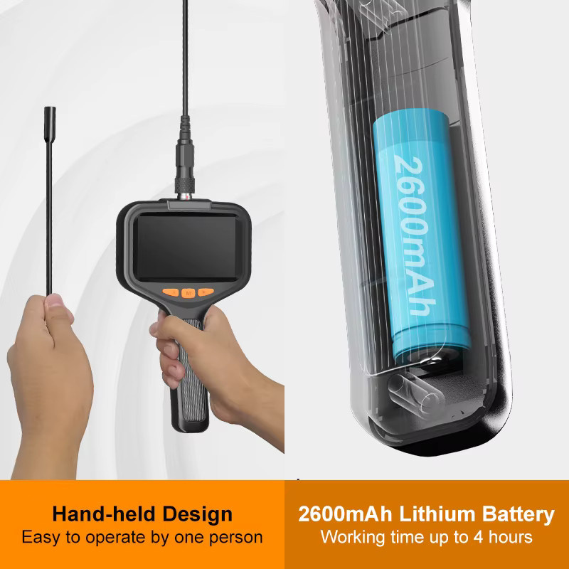 BUMBORN Industrie Endoskop Kamera mit 4,3 Zoll Display, 1080P HD, 50m starres Kabel, wasserdicht, Farbe: Schwarz - Bild 5