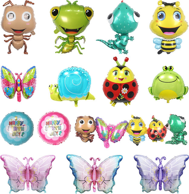 DAWN Insekten-Aluminiumballons in Multicolour für Babyparty und Geburtstagsfeier - Bild 1