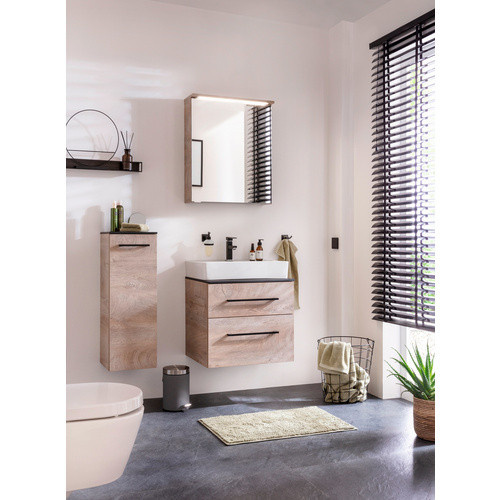 Fackelmann Bad-Hängeschrank Oxford Eiche Natur mit Soft-Close-Tür, B/T/H: 30,2 x 32,0 x 82,2 cm - Bild 3