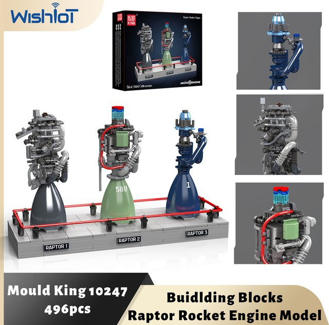 Mould King 10247 Raptor Raketenmotor Bausteine STEM-Wissenschafts- und Bildungsmodell in Mehrfarbig - Bild 1