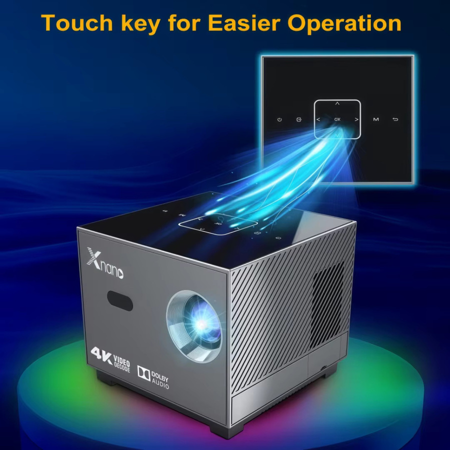 Xnano X3 Tragbarer Projektor mit 250 ANSI, Native 720P, 4K Unterstützung, Android 11, Dual-WLAN und Bluetooth für Heimkino, Gaming und Streaming - Bild 2