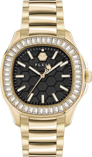 Philipp Plein Damenuhr, Quarz, Edelstahl, Schwarz, 38 mm, 5 ATM - Bild 1