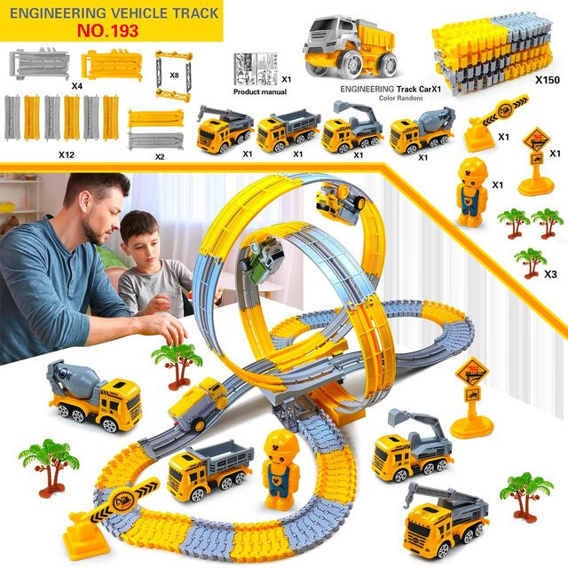 Space Track Magisches Kletterndes Elektrisches Ingenieurwesen Rennwagen, Rennstrecke, ab 6 Jahren - Bild 1