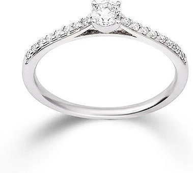 Palido Ring 750 Weißgold, Brillant, Zirkonia, Unisex - Bild 1