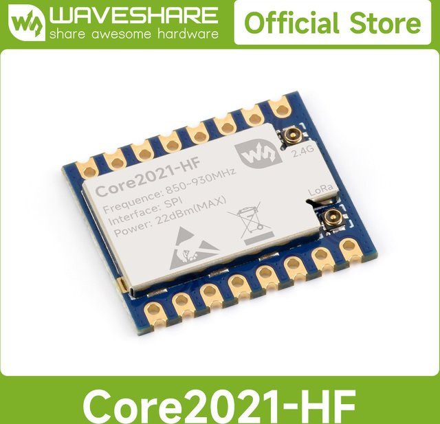 Waveshare Core2021 LF/HF Dual-Band LoRa-Modul mit LR2021 Transceiver für Sub-GHz, 2,4-GHz und 1,5-2,5-GHz Frequenzen - Bild 1