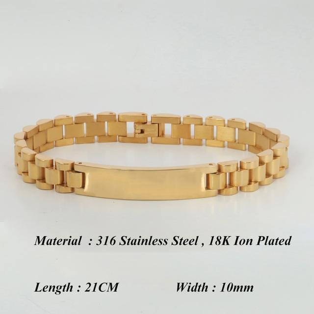Wucifang Jewelry Armband, 18 Karat Gold vergoldet, Edelstahl, Unisex - Bild 1