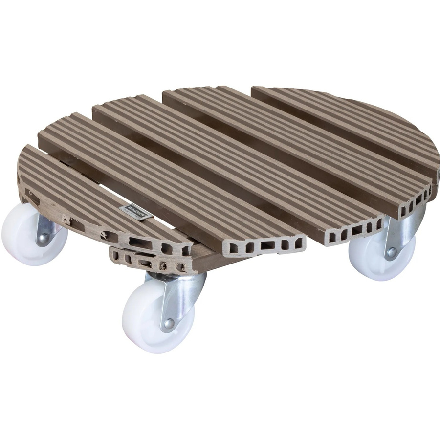 Wagner System WPC Pflanzenroller Ø 38,5 cm in Taupe/Beige für Innen- und Außenbereich - Bild 2