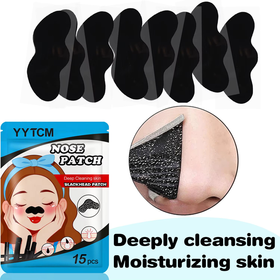yytcm Mitesser-Nasenpflaster mit Aktivkohle, 15 Stück, Unisex - Bild 4