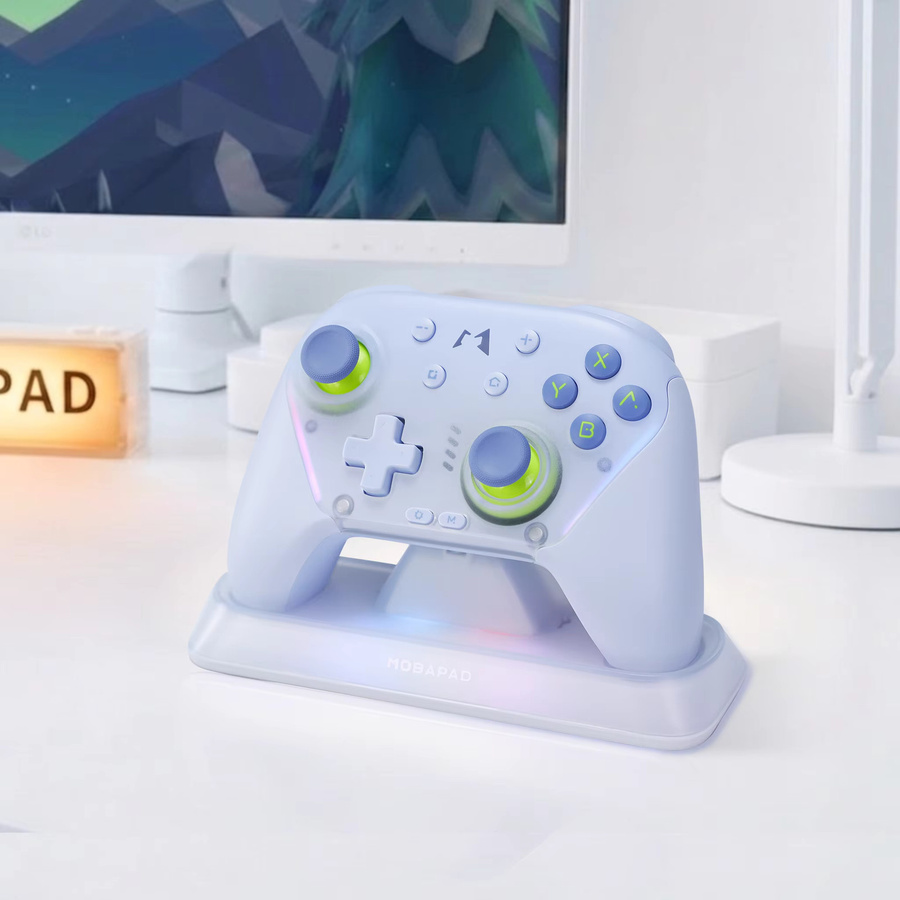 Mobapad Mute Controller Silent Edition Gamepad für Nintendo Switch, Windows PC und Android in Blau mit NFC und USB-Anschluss - Bild 3