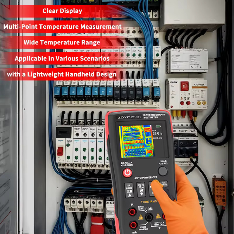 ZOYI 2-in-1 Wärmebildkamera-Multimeter mit 25000 Counts True RMS Digitalmultimeter als tragbarer Spannungsmesser für Fußbodenheizungen und Leiterplatten - Bild 3