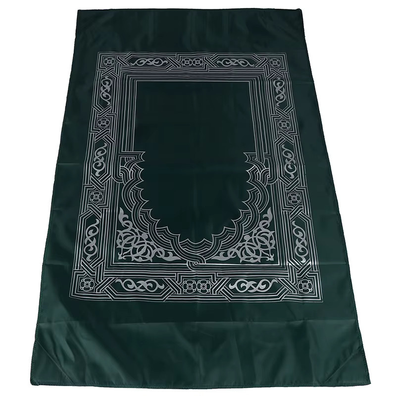 JETTING Gebetsteppich aus Polyester in Grün mit Kompass-Druck und Tragetasche, B/B/H: 100 x 60 cm - Bild 3