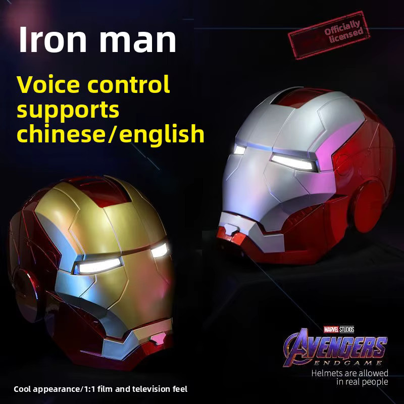 Hot Toys Marvel Iron Man MK5 Helm, 1:1 Tragbare Cosplay-Maske, mit Jarvis Sprachsteuerung, LED-Licht, Elektrisches Öffnen und Schließen - Bild 3