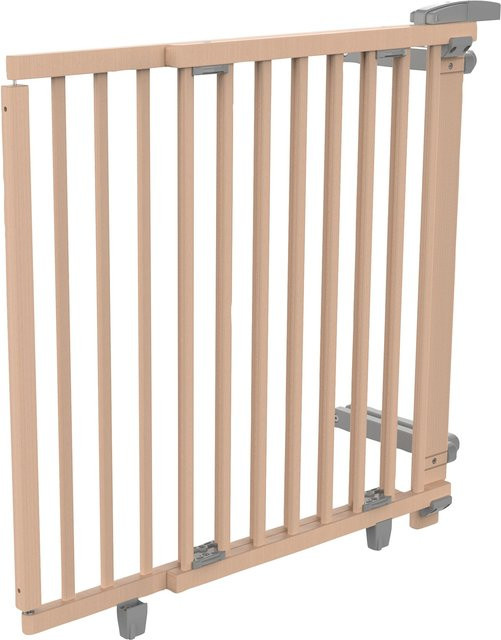 Geuther Treppenschutzgitter Plus Wandmontage aus Holz in Braun, Breite: 93-135 cm - Bild 1