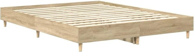 2er Set vidaXL Bettrahmen aus Holzwerkstoff in Sonoma Eiche, B: 152 cm, L: 203 cm - Bild 1