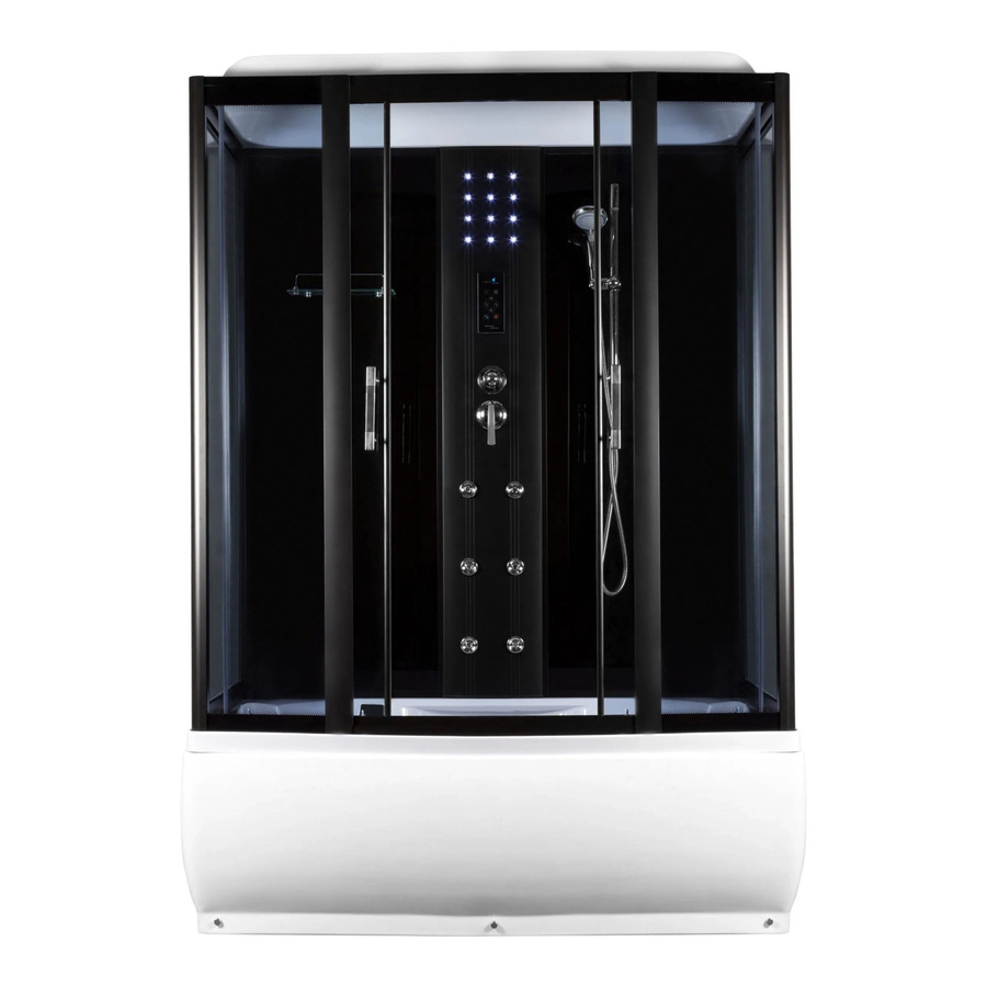Kerra Hydromassagekabine Mocca mit Duschwanne, Handbrause und LED-Beleuchtung, B/T: 151 x 91 cm - Bild 2