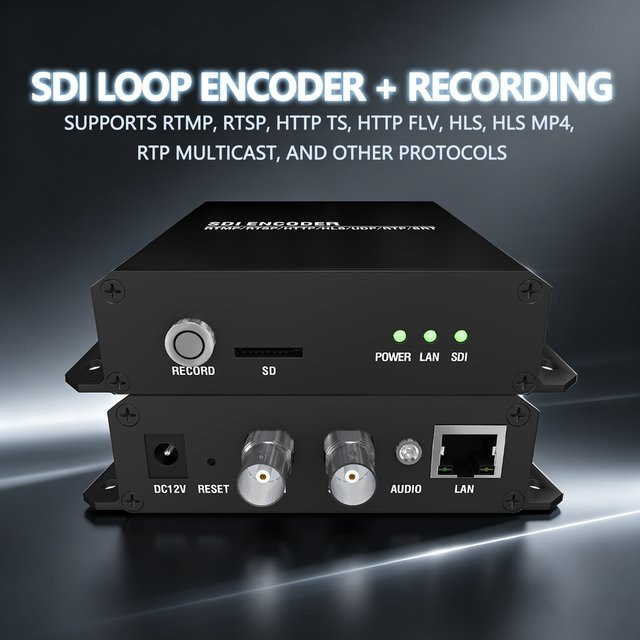Tuoying H.265 SDI Loop-Out Encoder für HD SD-SDI Aufnahmen mit RTMP, RTSP und ONVIF-Unterstützung für NVR-Verbindungen in Schwarz oder Weiß - Bild 1
