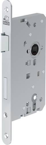 Basi Einsteck-Haustürschloss ES 977 Silber mit PZW-Lochung und abgerundetem 20 mm Stulp DIN Links - Bild 1