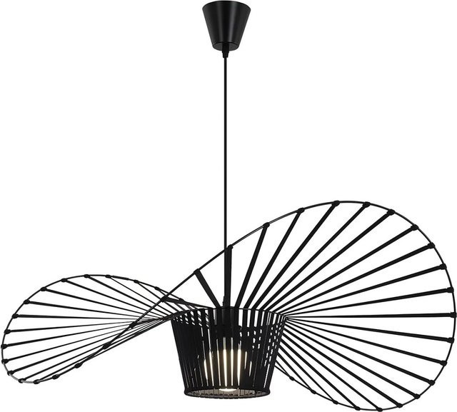 NETTLIFE Pendelleuchte in Schwarz, moderne Hängelampe mit E27 Fassung, Durchmesser: 60 cm - Bild 1