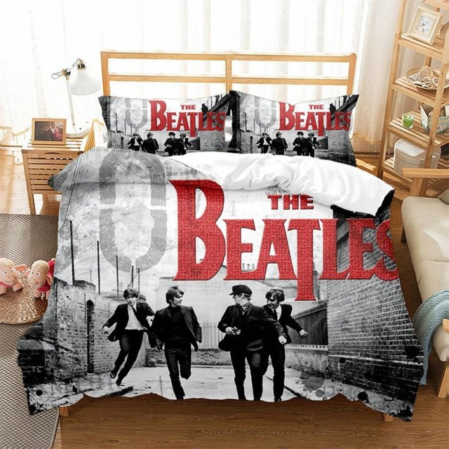 JMG Household Supplies The Beatles Mikrofaser Bettwäsche-Set mit Motiv, 3-teilig, Multicolor, B/H: 140 x 210 cm - Bild 1