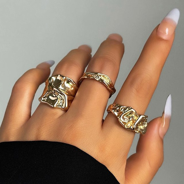 Yerik Ringe, 3er-Set, Metall, Gold, Damen - Bild 1