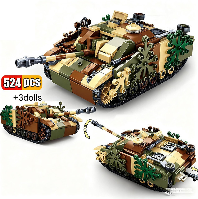 Monkey Man WW2 0858 Gepanzerter Kampfpanzer Modellbausteine Set aus 524 Teilen in Mehrfarbig - Bild 1