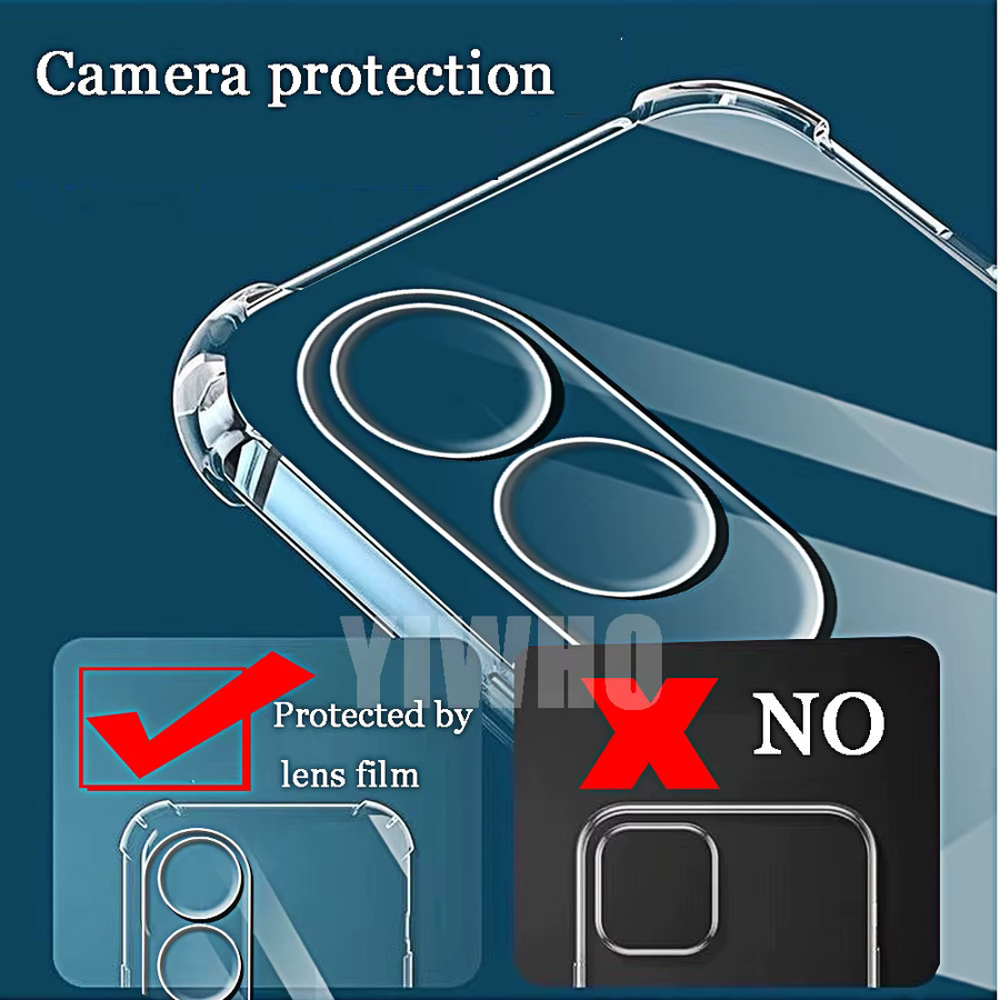 Stoßfeste Airbag Handyhülle in Transparent für Oppo A80 A60 A40 A79 A59 A39 A98 A78 A58 A38 A18 4G 5G Weiche TPU Rückseite Cover - Bild 3