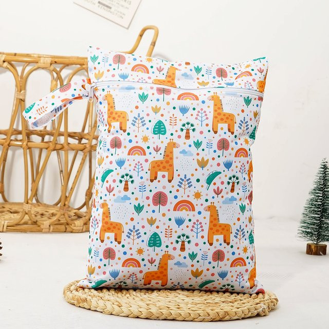 HappyFlute Multifunktions Wetbag mit süßem Druck, wasserdicht und wiederverwendbar, B/H: 28 x 36 cm, Mehrfarbig - Bild 1