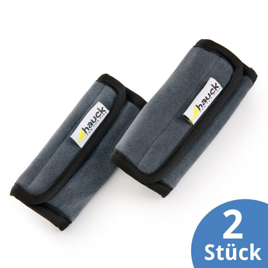 Hauck Gurtpolster Smoothe Me 2er Pack Grau aus Baumwolle - Bild 1