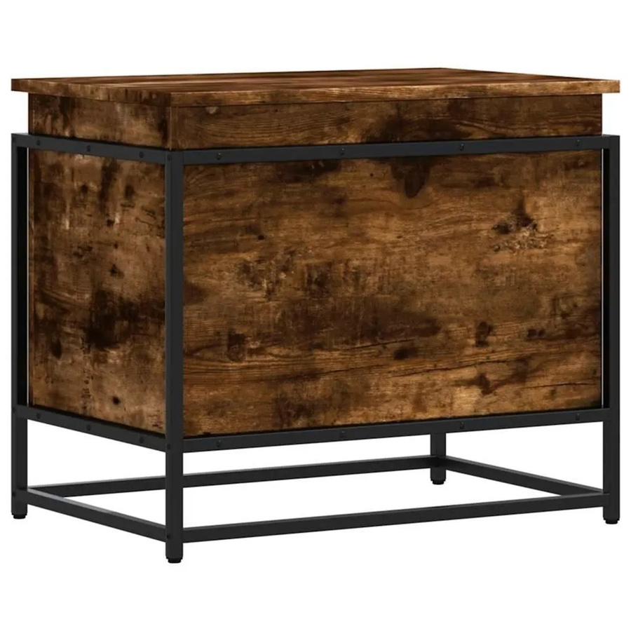 vidaXL Aufbewahrungsbox mit Deckel in Räuchereiche, B/T/H: 60 x 40 x 51,5 cm - Bild 2
