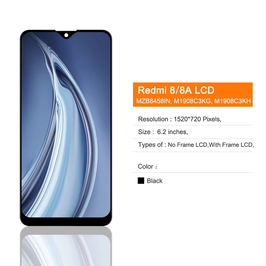 Xiaomi Redmi 8 LCD Display mit Touch Screen und Rahmen in Schwarz, 6,22 Zoll - Bild 2
