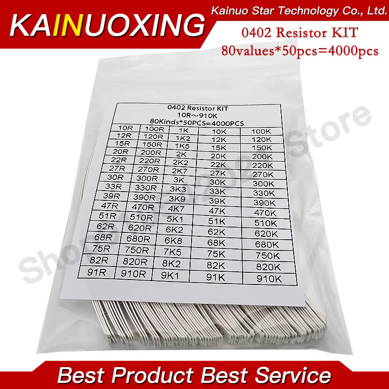 SMD Widerstand Kit KAINUOXING sortiert mit verschiedenen Bauformen und Werten 1% 5% - Bild 2
