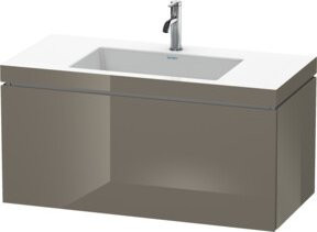 Duravit L-Cube Waschtischunterschrank c-bonded, grau hochglanz, wandhängend, B/T/H: 100 x 48 x 50 cm - Bild 1