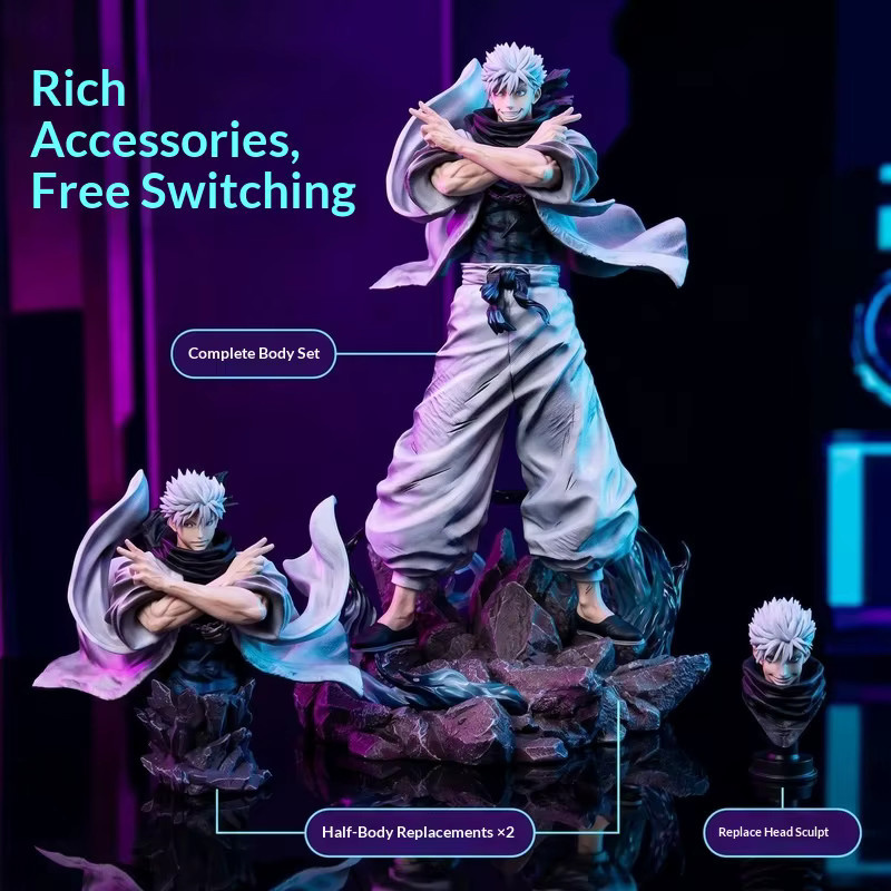 Bandai Jujutsu Kaisen Gojo Satoru Figur, Anime-Statue, 36cm, Kunststoff - Bild 2