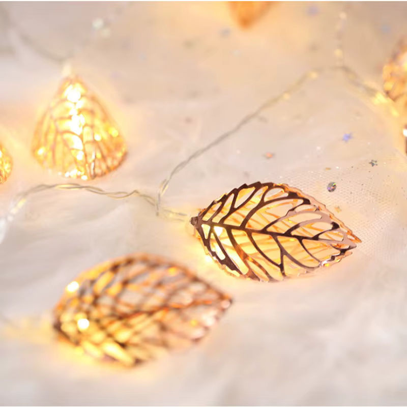 Feimefeiyou LED Blätter Lichterkette mit Batterie für Party, Hochzeit und Wohnzimmer in Warmweiß - Bild 4