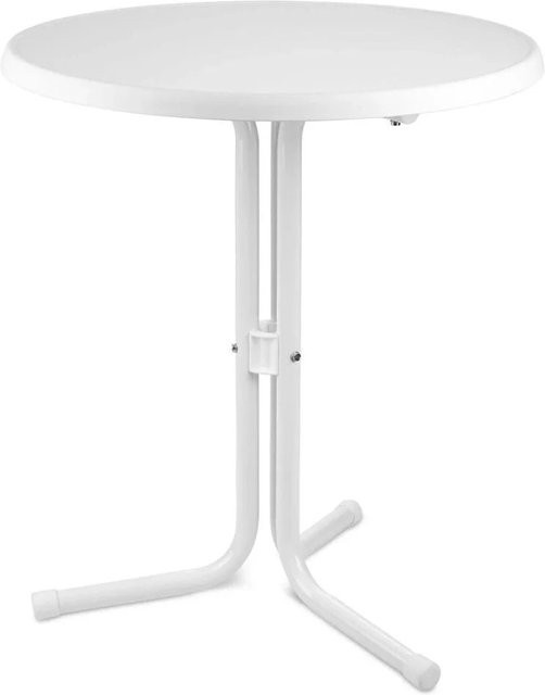 Beautissu Emma Stehtisch rund in Weiß aus Stahl und Polypropylen, Durchmesser: 60 cm, Höhe: 71 cm - Bild 1