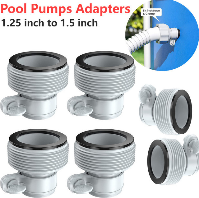 Intex Typ B Schlauchadapter für Schwimmbadpumpen und Abflussteile, 1,25 Zoll bis 1,5 Zoll, Weiß - Bild 1