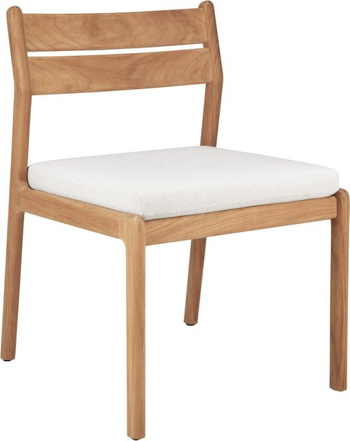Ethnicraft Jack Outdoor Dining Stuhl in Braun mit Polsterkissen - Bild 1